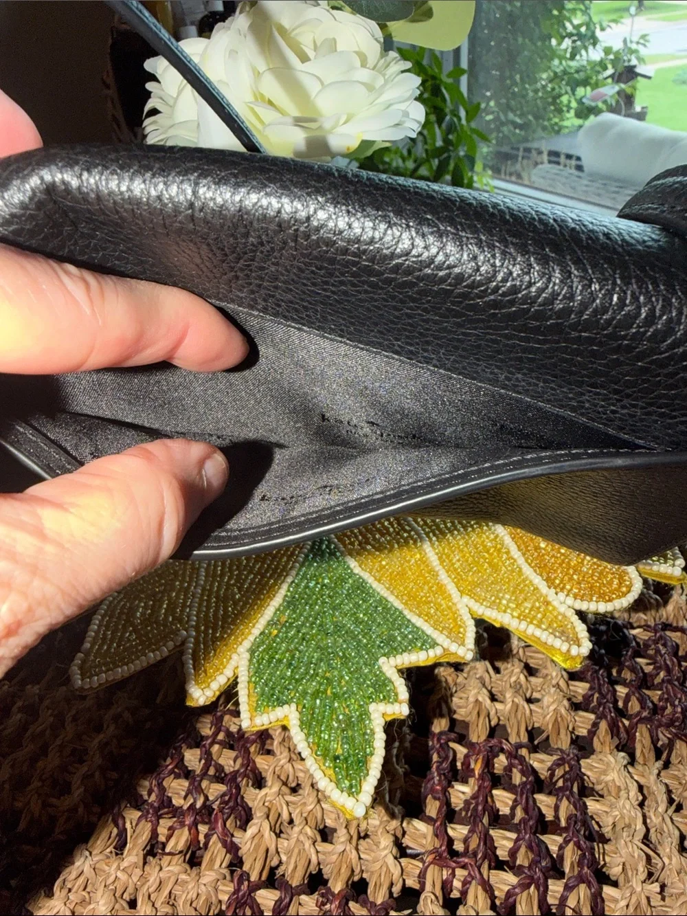 kate spade Black Pebbled Leather Crossbody with Front Zip
